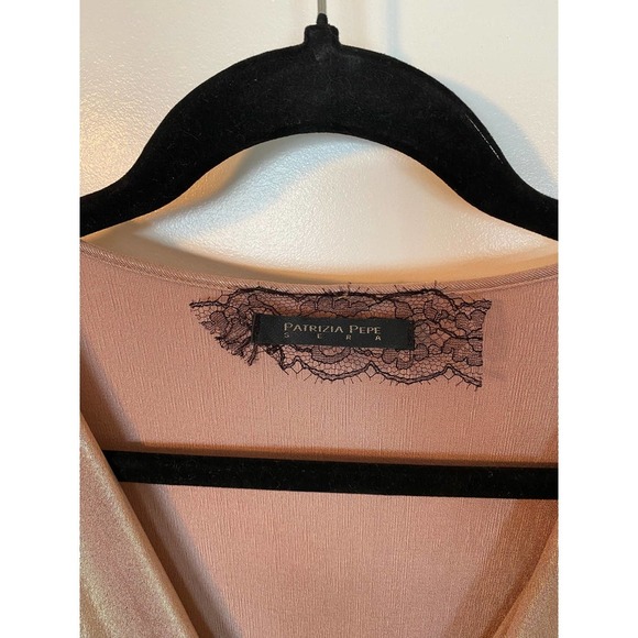 Patrizia Pepe Abido Dress Old Gold NWT Size 3 - Picture 6 of 12